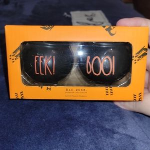 Rae Dunn EEK BOO Cauldron Halloween Salt and Pepper Shaker set